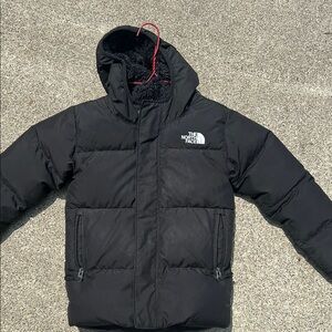 Boys The North Face Black Puffer Jacket with Hood
